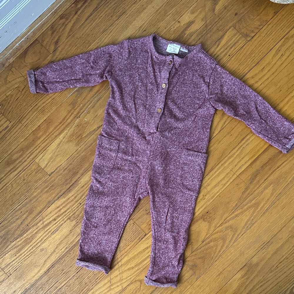 Zara Maroon Baby Jumpsuit